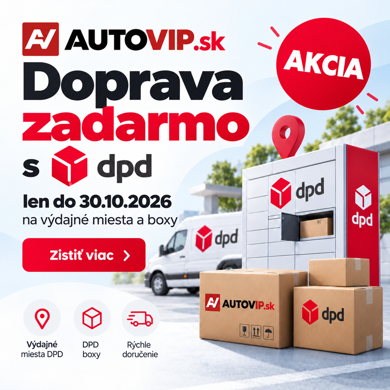 Doprava zadarmo s AUTOVIP.sk a DPD